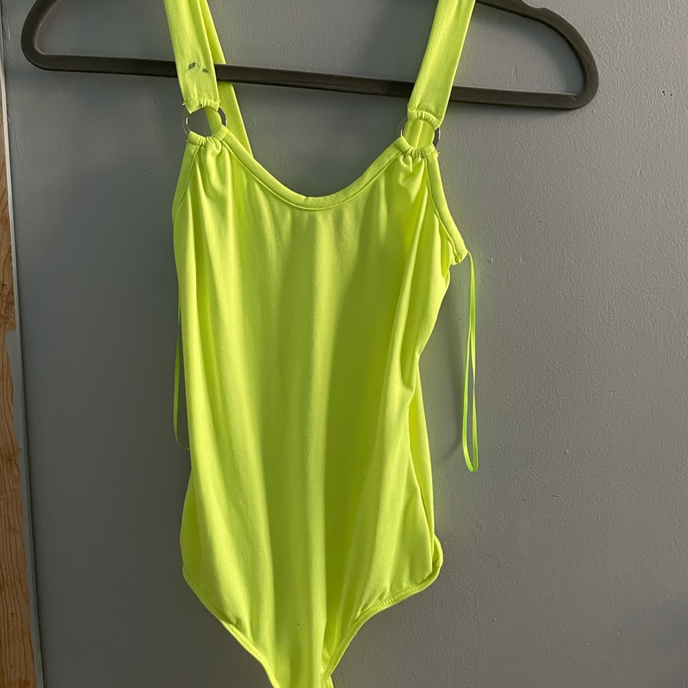 Neon Yellow Tank bodysuit- Guess